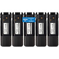 Комплект акумуляторних батарей 5 шт для рації Baofeng UV-82 (BL-8) 3800mAh