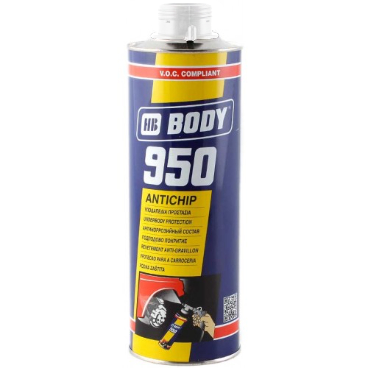 Антигравійне покриття HB BODY 950, 1 л Білий