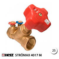 Вентиль балансировочный STROMAX M 4017 FODRV с диафрагмой, DN25, Kvs 6,5 Herz