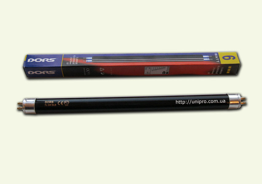 Люмінесцентна УФ лампа «DORS» 6 Вт TL 6W/08 F6T5/BLB