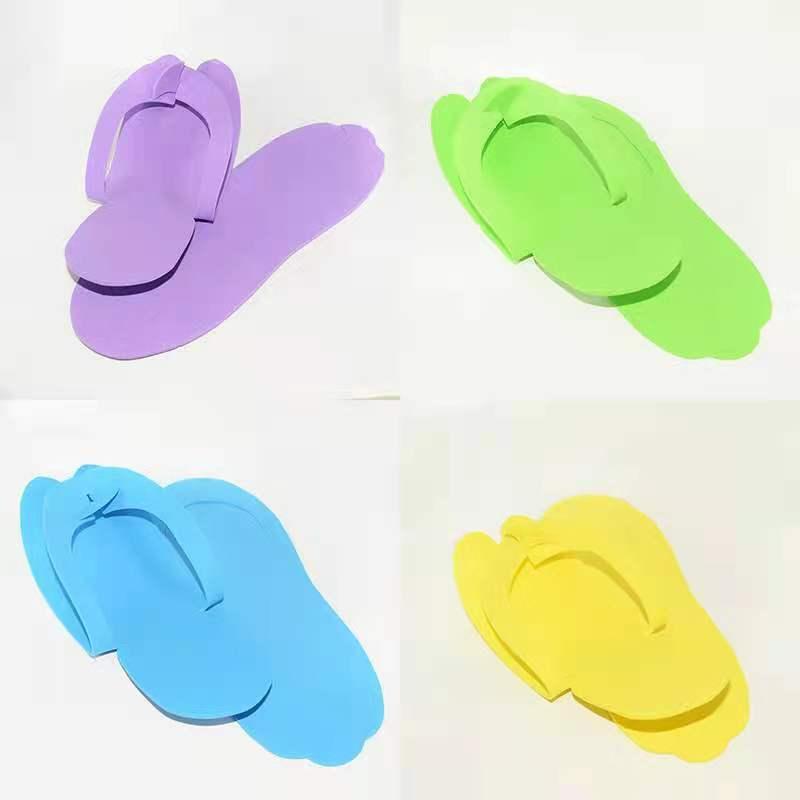 Тапочки одноразові в'єтнамки для педикюру/солярію (пенелон 2,5 мм, кольорові) 12 пари в упаковці(Колір-рожевий)