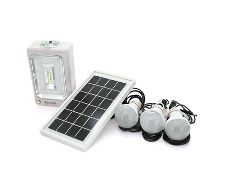Переносний ліхтар Gold GHTC-1173+Solar, 1+1 режим, вбудований АКБ, 3 лампочки 3 W, USB-вихід, Black/Orange, фото 1