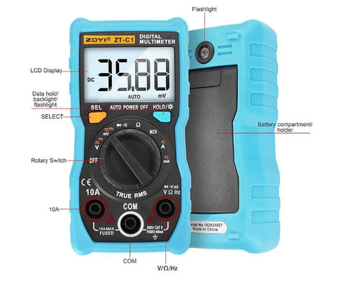Мультиметр ZOYI ZT-C1 портативний, автоматичний True RMS Сплячий режим ...