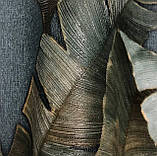Шпалери вінілові на флізеліновій основі A.S. Creation Attico зелений фон з листям 1,06 х 10,05м (39264-1), фото 3