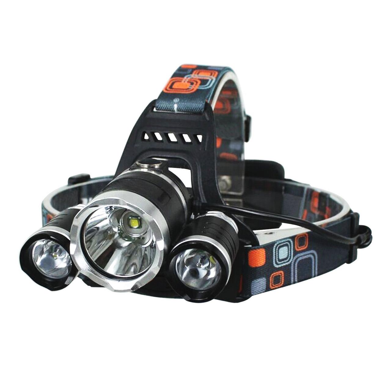 Налобний ліхтар Bailong 3858-T6 з micro USB акумуляторний 18650х2 (код: BL3858T6)