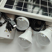 Переносний ліхтар Gold GHTC-1173+Solar, 1+1 режим, вбудований АКБ, 3 лампочки 3 W, USB-вихід, Black/Orange, фото 6