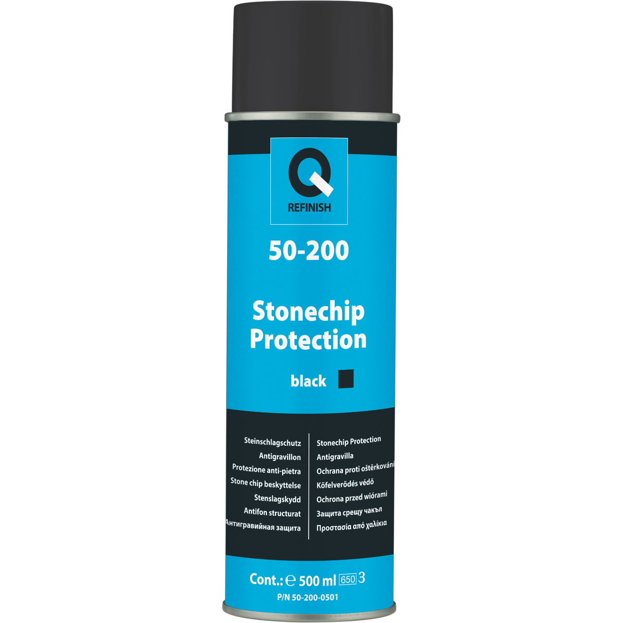 Антигравійне покриття Q-Refinish 50-200, 500 мл Аерозоль Чорний