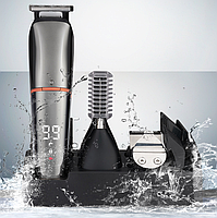 Тример для домашнього використання Hots Men`s Body Grooming Kit 6in1 (LK-860), фото 6