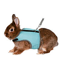 Мягкая шлейка с поводком Trixie для карликовых кроликов 25-32см, разные цвета