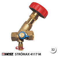 Балансировочный клапан Herz STRÖMAX 4117 M DN32 | Rp1 1/4" | Kvs 15.97