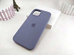 Чохол Silicone Case для Apple iPhone 13 лавандовий (46 колір), чохол на айфон 13 з мікрофіброю сірої лаванда