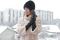 Длинные женские кожаные перчатки Gucci - 46 см