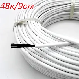 9 Ом/м. Нагрівальний (карбоновий) кабель для труб, 9 ом/метр, ізоляція - силікон