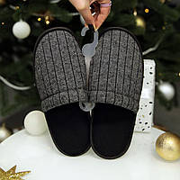 Мужские домашние тапочки закрытые Twins Slippers Серые 41 42 43 44 45