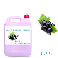 Сироп из черной смородины 62 - 65 Вriх, густота 1.3% в канистре 5л