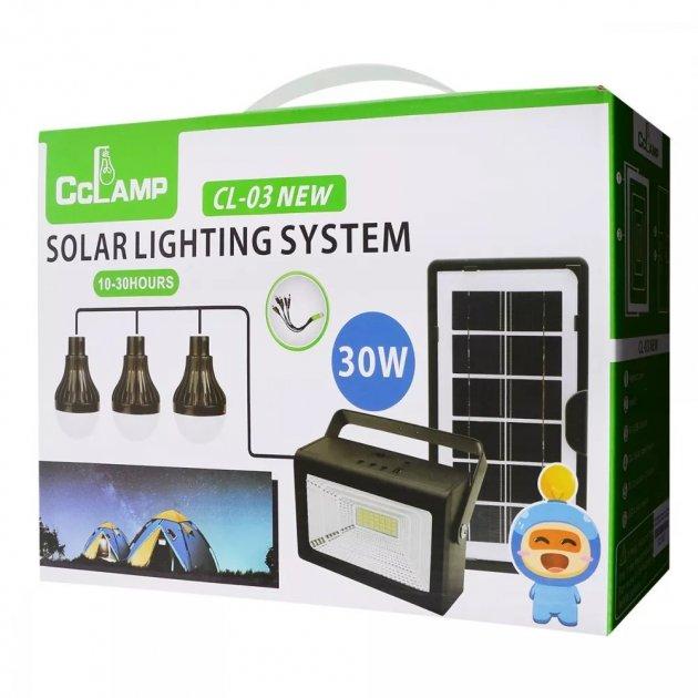 Освітлення на сонячних батареях Cclamp CL-03 30W + ліхтар + лампи + Power Bank