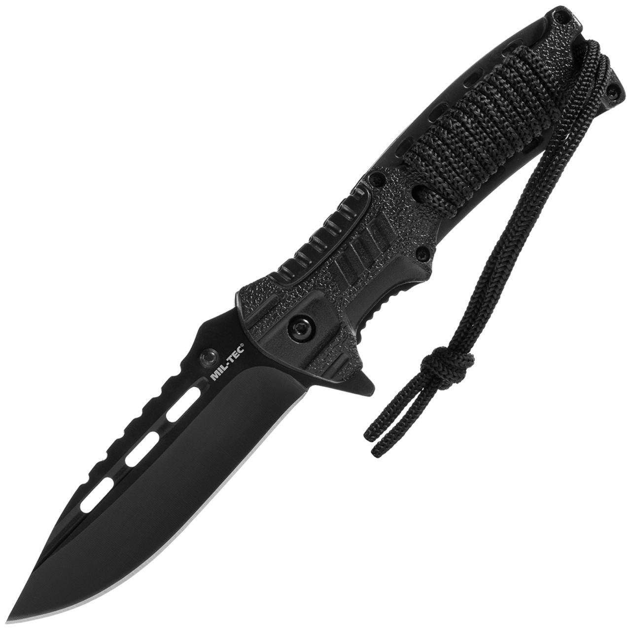 Складний ніж Mil-Tec Paracord Black