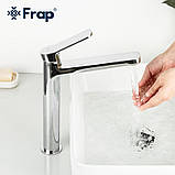 Змішувач для умивальника Frap F1061-2 високий, хром, фото 2
