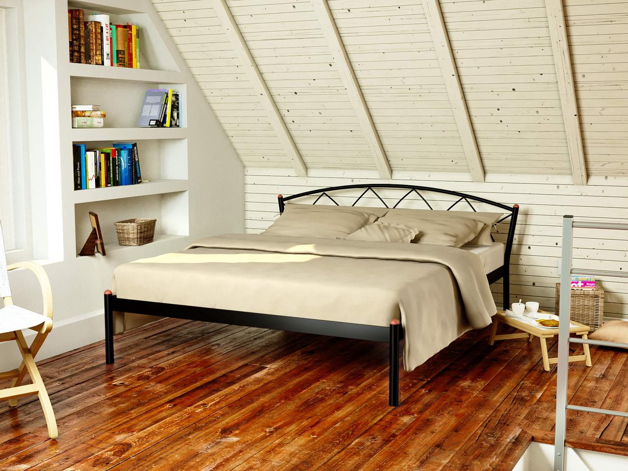 Ліжко MebelProff JASMINE-1, металеве ліжко з узголів'ям, ліжко loft