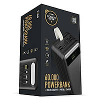 Повербанк Power Way TX60 60000 mAh, черный, Power Bank Power Way TX60 60000 mAh, павербанк 60000 mAh