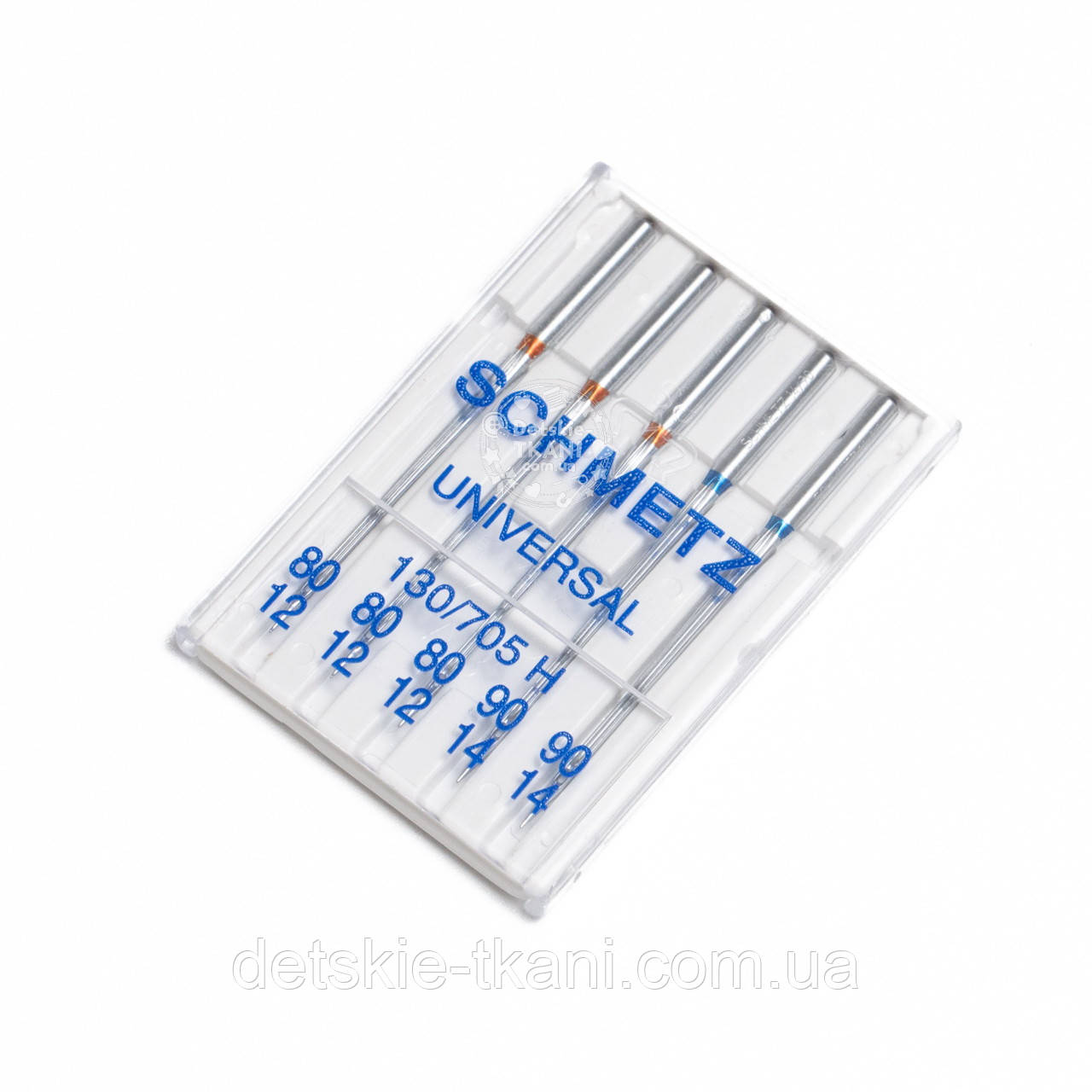 Набір голок для побутових швейних машин SCHMETZ Universal 130/705 H (3x80, 2x90) 5 шт