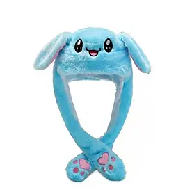Світна шапка дитяча Jamboo Заєць світні та рухомі вуха, блакитний