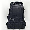 Рюкзак тактичний 55 л, B08 з підсумками, 55х40х22 см, Чорний / Військовий штурмовий рюкзак на MOLLE, фото 2