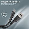 Кабель Promate xCord-AC USB-A to USB-C 2А 1 м Black (xcord-ac.black), фото 4