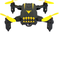 Летающий складной мини-дрона God of war G48 на Р/У дрон Drone CD1804 с пультом Д/У с камерой WIFI Черно-желтый