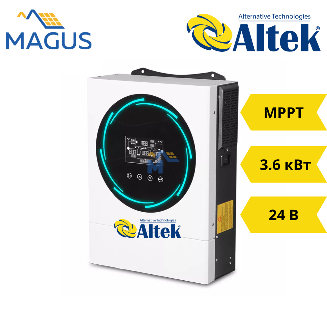 Автономный солнечный инвертор Altek Atlas 3.6KW-24V (3.6 кВт 24 В 1 фазный 1 MPPT)