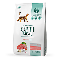 Optimeal Cat Adult Sterilised Bef & Sorghum 400г корм для стерилізованих кішок (яловичина)