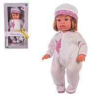 Кукла-пупс 46 см детский пупсик с волосами и мягким телом в комбинезоне с шапочкой8516