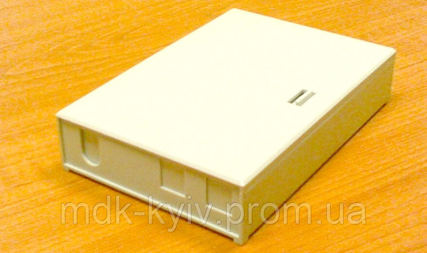 Настінний оптичний міні-бокс 4SC/FC, 152х105х32мм, на 4...8...12 волокон, клас FTTH, пластиковий, FOB-AM-06, фото 1