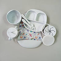 Набор детской посуды из пищевого силикона Для мальчика для девочки в ассортименте Силиконовая посудка