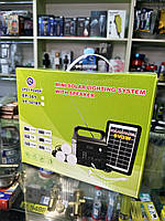 Переносной фонарь EP-371BT + Зарядная станция на солнечной батареи, Радио+ Bluetooth MP3 колонка, 3 лампочки