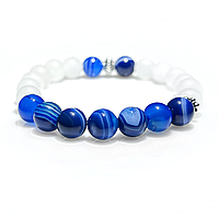 Браслет из натуральных камней Stonest Line Blue White