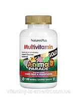 Детские мультивитамины в жевательных таблетках, Multivitamin, Nature's Plus Animal Parade gold, 120 штук