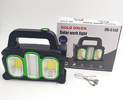 Акумуляторний ліхтар із сонячною панеллю та функція Power bank знімні 2х18650 Hurry Bolt HB-6168