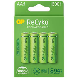 Акумулятор Gp AA 130AAHCE-2GBE4 Recyko+ 1300 mAh * 4 (130AAHCE / 4891199042911)