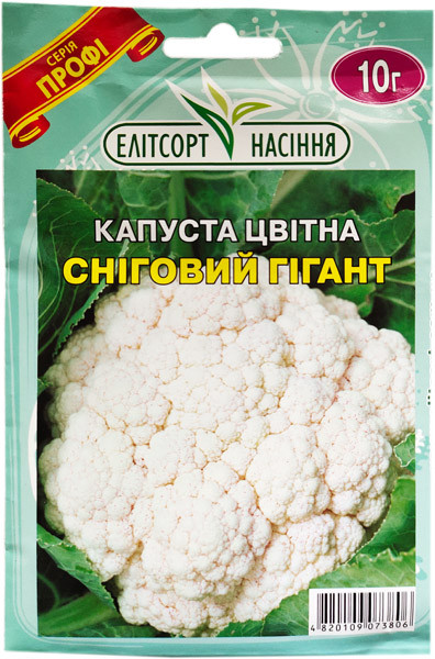 Насіння цвітної капусти Сніговий гігант 10 г середньорання, фото 1