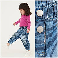 Дитячі джинси на резинці для дівчинки вільного крою 104 см (4Y)