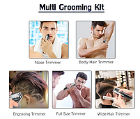 Тример для домашнього використання Hatteker Rechargeable Hair Trimmer Grooming Kit 5in1 (RFC-588), фото 8