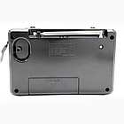 Радіоприймач 4в1 акумуляторний з Ліхтариком, Годинником, МР3-плеєром та Bluetooth, XB-741C, Золотий, фото 7