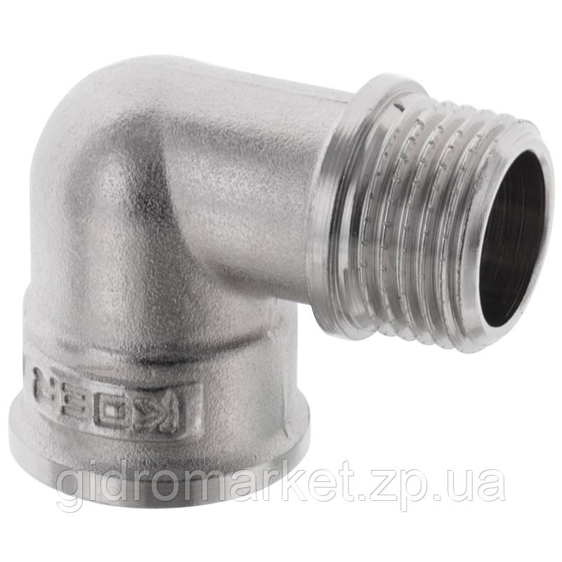KOER НВ KF.L06MF.WN — 1/2' Коліно Латунь внутрішня / зовнішня НІКЕЛЬ
