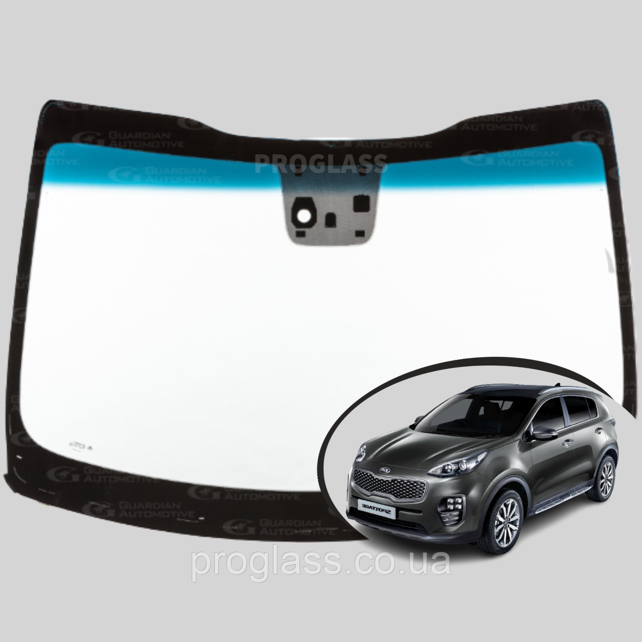 Лобовое стекло KIA Sportage IV (QL) (2015- ) / Киа Спортейдж V (КУЛ) с ...