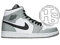 Женские кроссовки Air Jordan 1 Mid Light Smoke Grey 554724-092