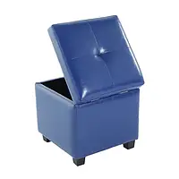 Банкетка с ящиком для хранения 40х40х43см цвет Синий. пуфик,пуфики,пуф ,банкетка с ящиком, пуфы под заказ