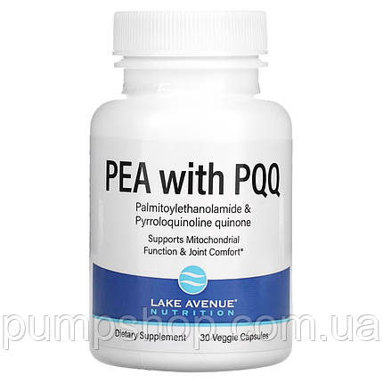 Пірролохінолінхінон хінон Lake Avenue Nutrition Pea with PQQ 20 мг 30 капс., фото 2