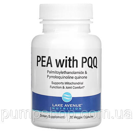 Пірролохінолінхінон хінон Lake Avenue Nutrition Pea with PQQ 20 мг 30 капс., фото 1