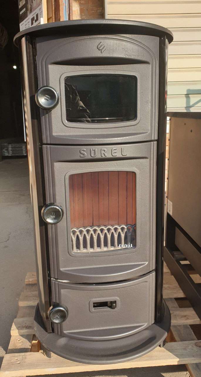 Піч камін з духовкою та чавунною варильною поверхнею